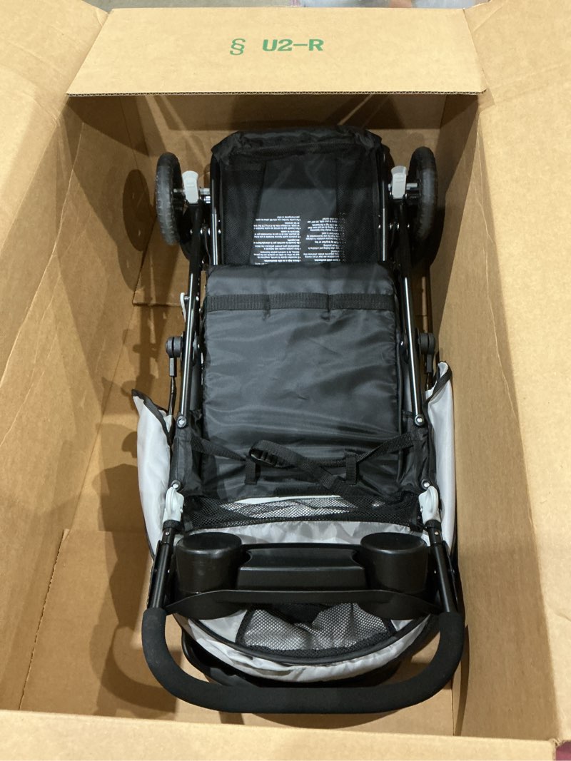 Condition photo showing Good Condition for kolcraft cloud plus lightweight umbrella stroller for toddlers with reclining seat, large storage basket, canopy, infant & parent trays, compact fold for summer travel, durable frame, slate gray slate gray (wheel color may vary)