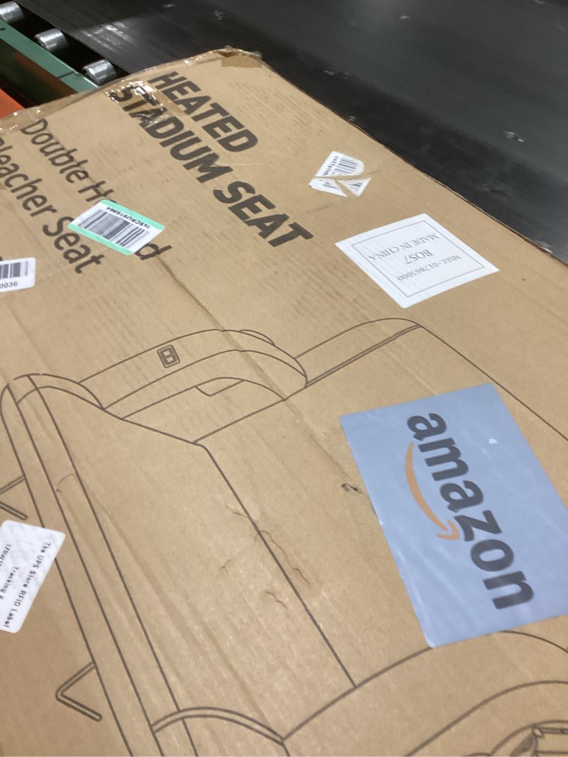 Suteck Dual-Sided Heated Stadium Seats for Bleachers with Back Support, 23" Portable Heated Bleacher