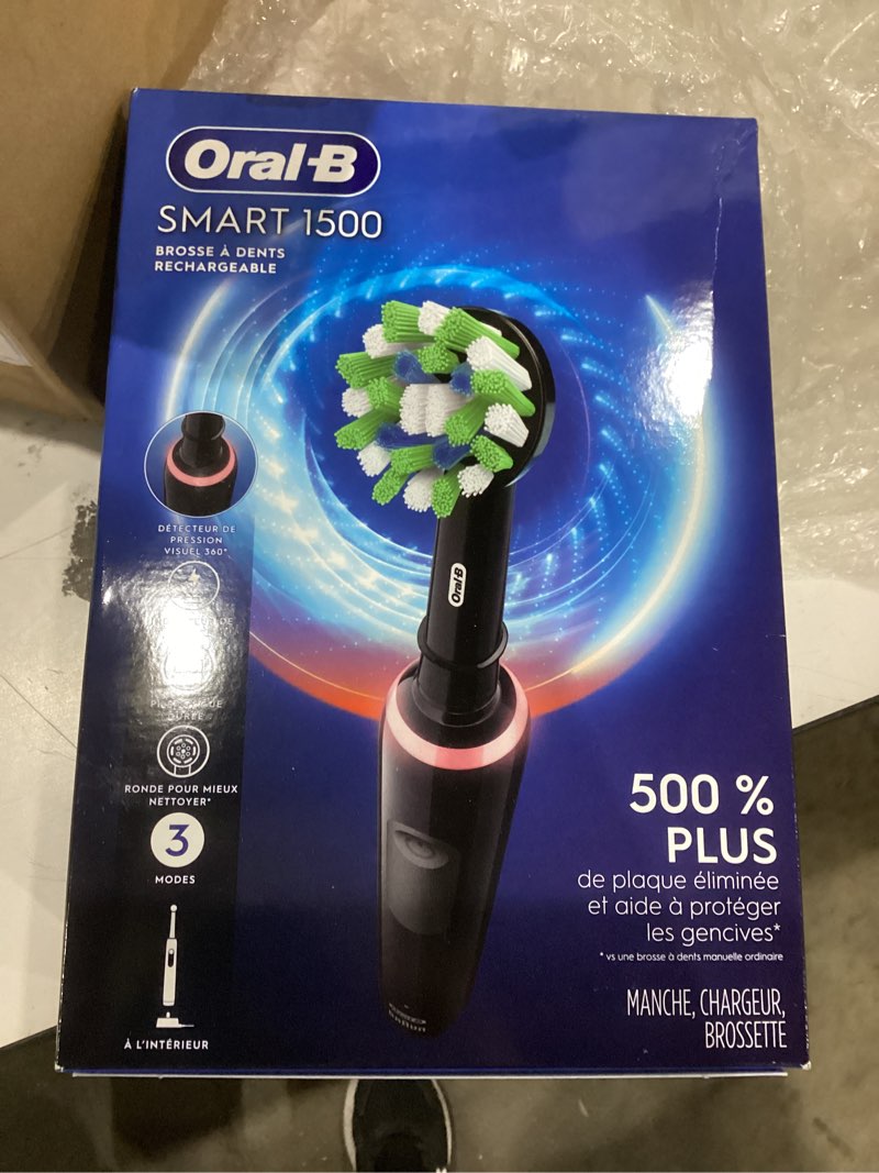 Condition photo showing Good Condition for Oral-B Smart 1500 Electric Power Rechargeable Battery Toothbrush, Black Black 1 Count (Pack of 1)