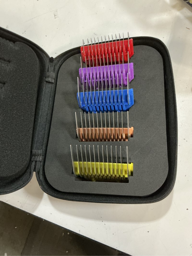 Condition photo showing Good Condition for dog animal stainless steel wide clipper attachment guard comb set for a5 series | snap-on/off design combs,only fir for 10w/15w/30w wide blade (medium 5-piece)
