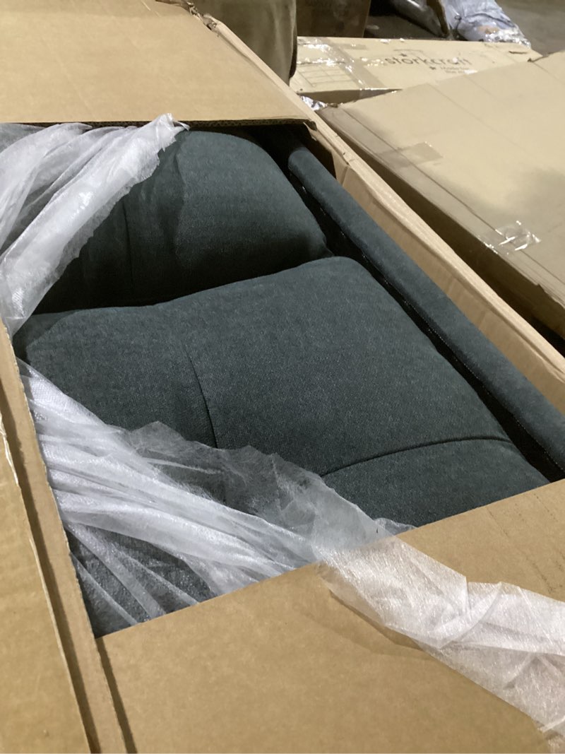 Condition photo showing As Is for possibly incomplete erye 81.5-inch pull out sleeper couch bed, l-shaped reversible sleeper sectional sofa velvet tufted upholstered corner convertible sofa bed with storage chaise,usb ports | usb-c ports beige 81.5\"