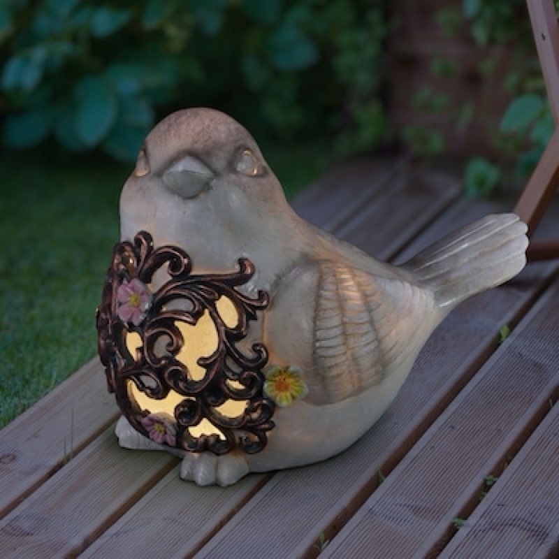 style selections 7.68-in h x 10.24-in w gray animal garden statue