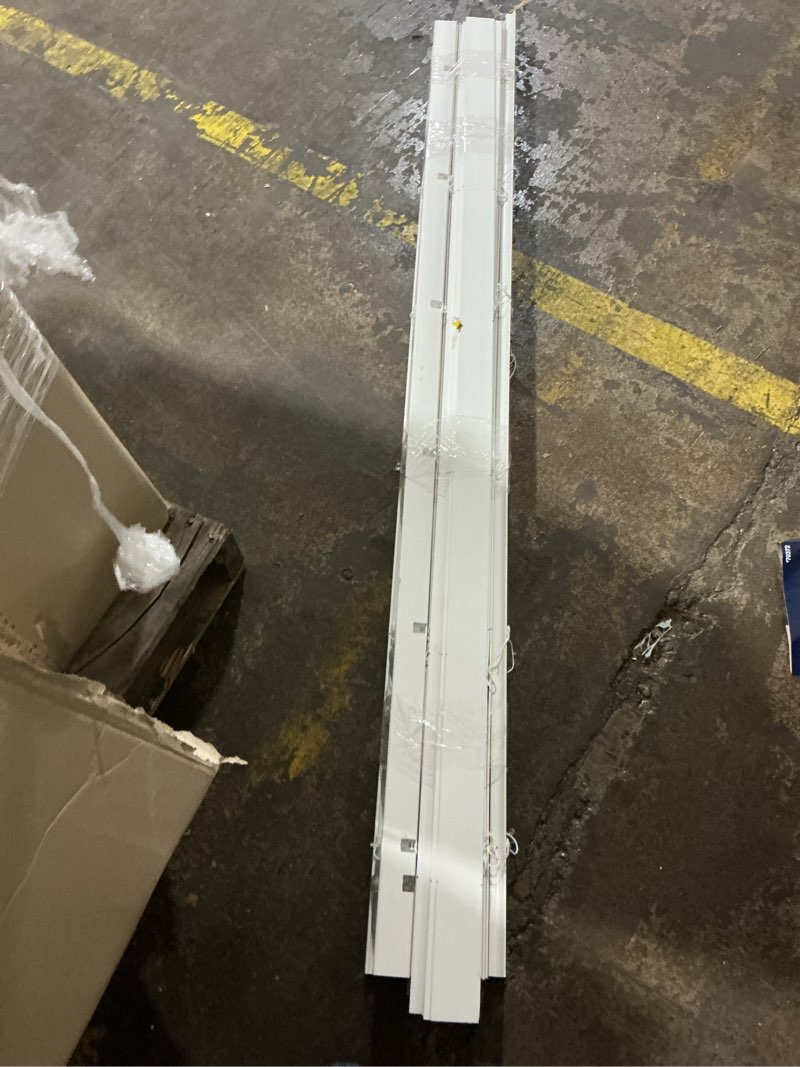 Condition photo showing As Is for levolor  trim+go 2-in slat blinds