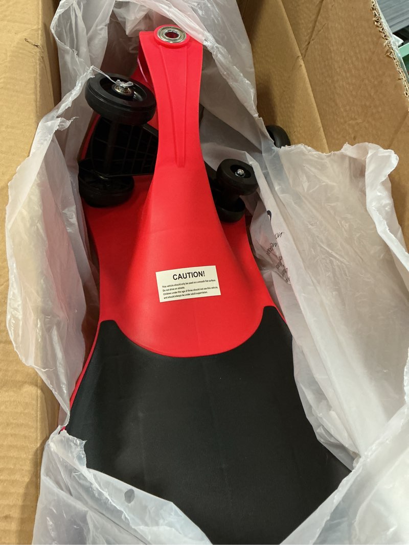 Condition photo showing Good Condition for wiggle car - ride on toy for ages 3 and up - toddler ride on toys with no batteries, gears, or pedals just twist, wiggle, and go by lil’ rider (red) red and black