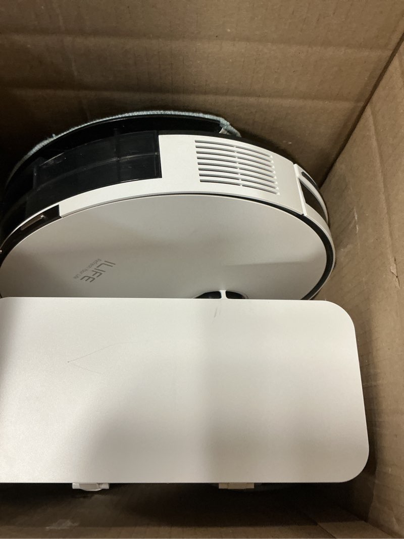 Condition photo showing As Is for ILIFE A30 Pro Robot Vacuum and Mop, Self Emptying Station for 60 Days, 5000Pa Suction, LiDAR Navigation, No-Go Zones, 2.4G WiFi/App/Alexa/Remote Control, Roller Brush for Carpet, Hard Floors, 110V
