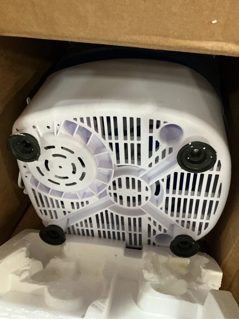 Condition photo showing As Is for elevon mini spin dryer portable washing machine, compact laundry for home, apartment, rv, blue mini, blue