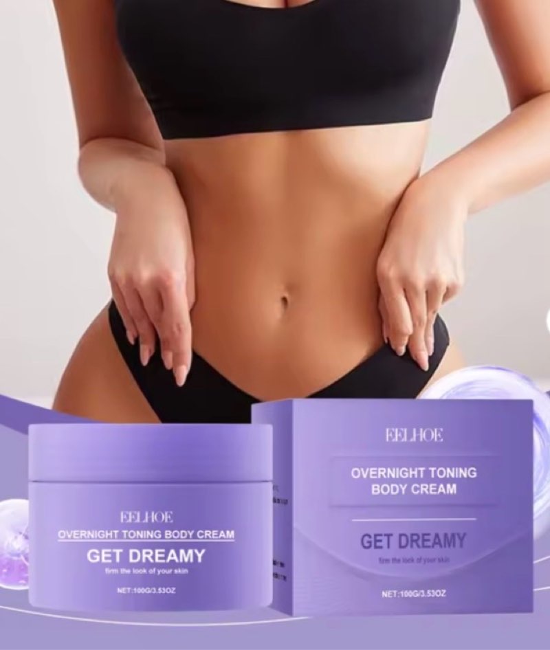 EELHOE 100g Overnight Toning Body Cream Moisturizing Firming Softening Smoothing Good Toning Cream for Black White Skin 