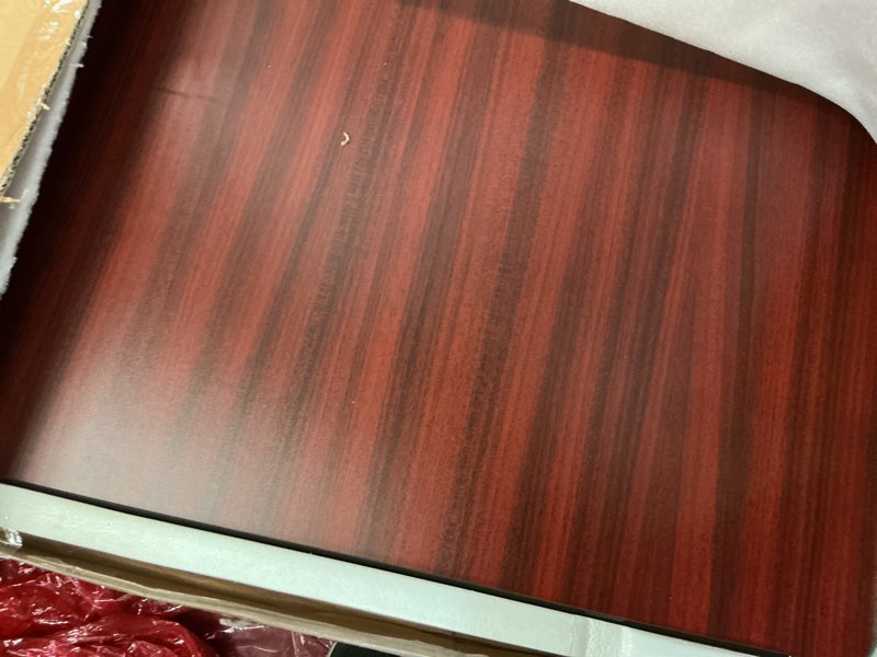 Condition photo showing Good Condition for flash furniture 30'' x 48'' rectangular table top with black or mahogany reversible laminate top