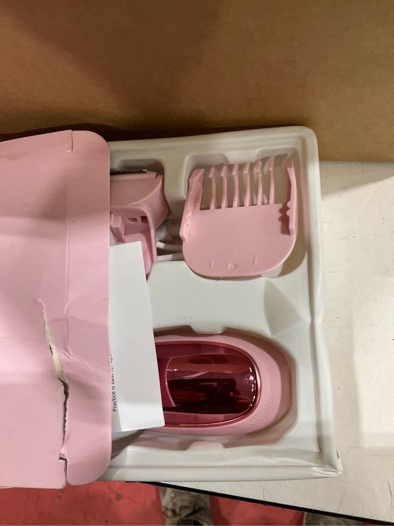 Condition photo showing Good Condition for bikini trimmer for women, 2 in 1 electric razors shaver, ipx7 waterproof body hair trimmer with mirror, led light & display, painless pubic hair removal, pink
