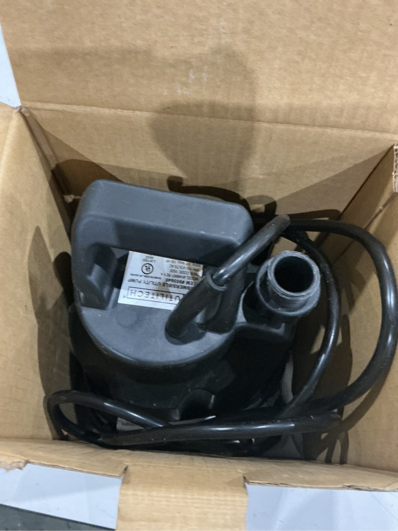 Condition photo showing As Is for utilitech 1/6-hp 115-volt 25-gpm thermoplastic submersible utility pump