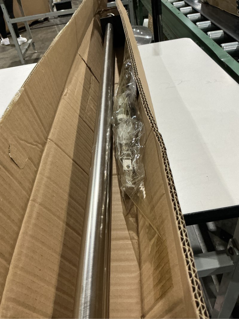 Condition photo showing Good Condition for 1-1/8 inch double curtain rod - premium nonadjustable 42in/3.5ft drapery rods - heavy duty dual curtain rods for windows - aluminum finials & adjustable concealed mounting bracket - brushed nickel brushed nickel 42in/3.5ft