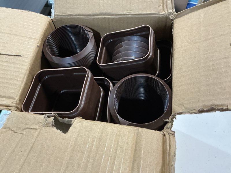 Condition photo showing Good Condition for 7ft long gutter downspout extensions, outer diameter 3" gutter extensions for downspout,flexible drainage pipe suitable for 2"×3" and 3"×4" downspout,flexible pipe stretched length 7ft (2 pack) brown-2-pack