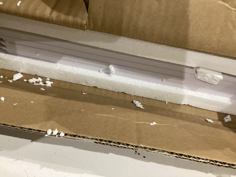 Condition photo showing Good Condition for wire rack covers for shelves, 26*12 inch wires shelf cover, shelfs covers for wire shelving, easy to cut install wires shelf 0.31-inch thick moisture durable shelfs liner for kitchen, pantry white white 26w x 12d