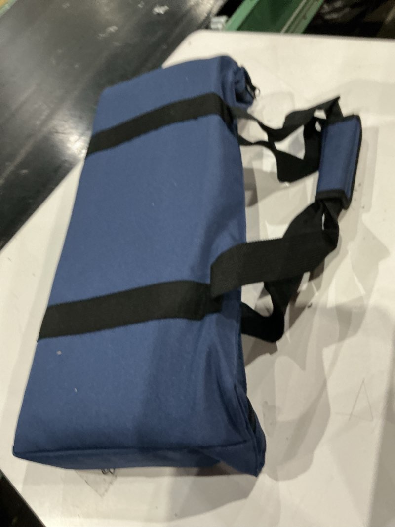 Condition photo showing As Is for american mahjong tile set,166 white tiles mahjong set,4 colors mahjong racks,travel mahjong set with blue carrying bag