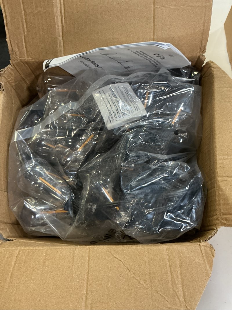 Condition photo showing New/Like New for svater outdoor string lights 60 ft st38 patio string lights with 32 waterproof shatterproof led bulbs connectable lights for outside backyard garden porch 60ft