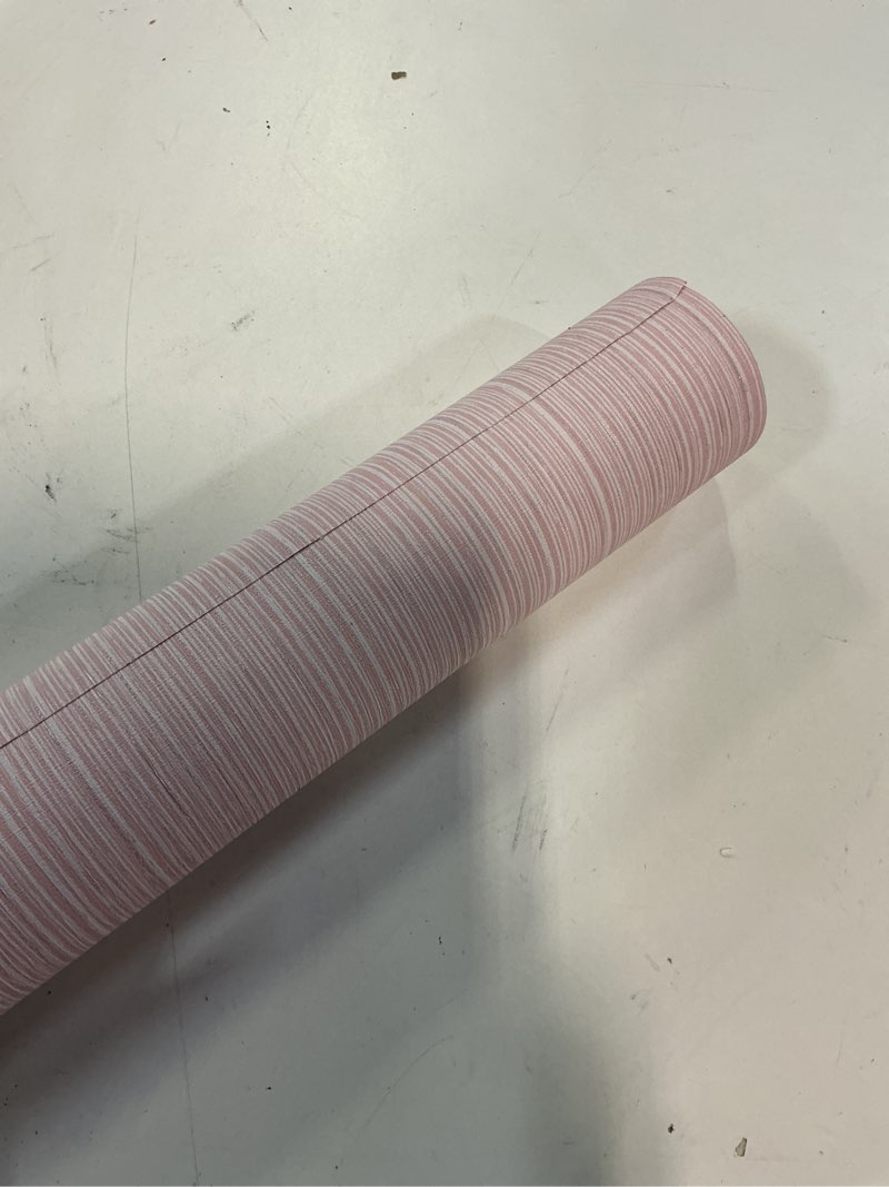 Condition photo showing Good Condition for Haimin Grasscloth Wallpaper Textured 24in X 393in Fabric Contact Paper Pink Wall Paper Textured Linen Peel and Stick Self-Adhesive Thick Vinyl Embossed Film Wallpaper (Pink)