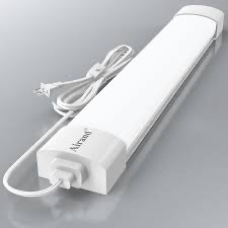 led ip66  45001m kukumao utility led shop lights fixture with plug 4ft 5000k 36w 3600lm linkable waterproof closet light under cabinet light ceiling tube light for garage kitchen bathroom workbench and office