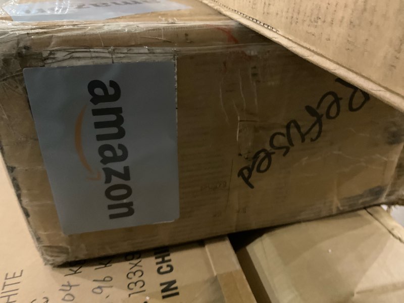 Condition photo showing As Is for Queen LED Velvet Bed Frame with 2 Storage Drawers&Hidden Headboard, Upholstered Platform Bed with Charging Station&Button Tufted Design, Wooden Slats Support, Box Spring Optional, Easy Assembly, Beige