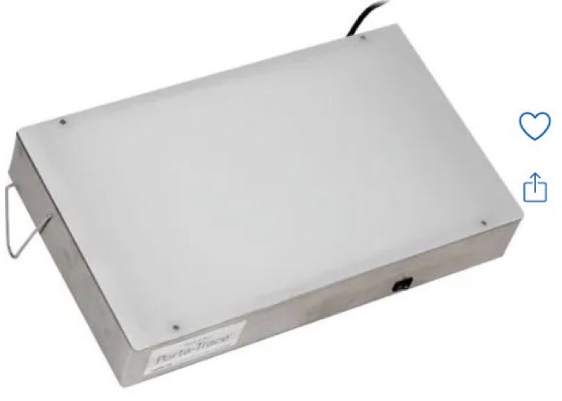 Porta Trace 11x18" Stainless Steel Light Box with 6 LED Modules