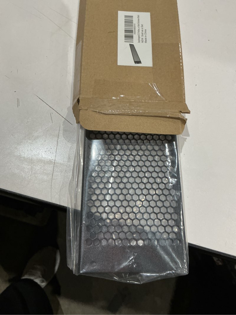 Condition photo showing Good Condition for jingchengmei 2u perforated blank panel - steel rack mount 2u spacer disassembled panel for 19-inch network cabinet or server rack enclosure black