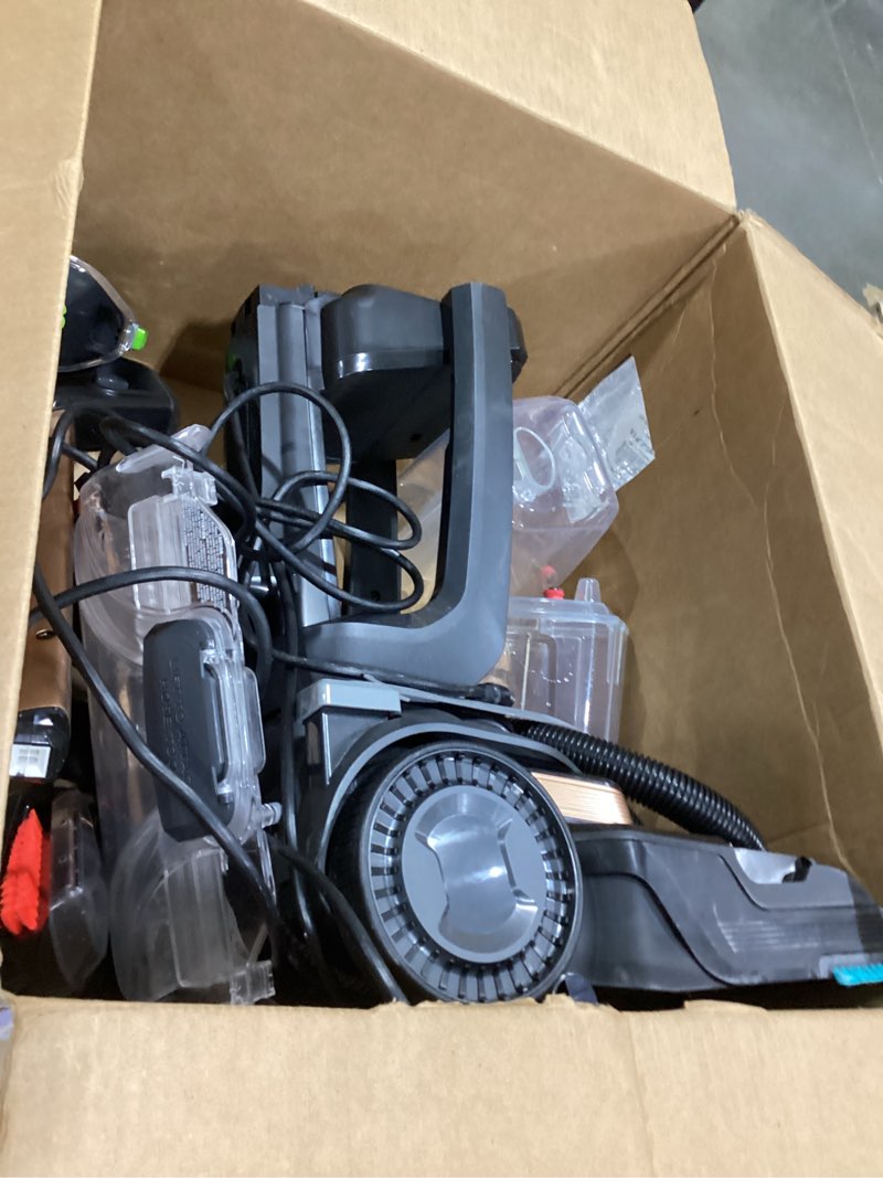 Condition photo showing As Is for bissell revolution hydrosteam pet carpet cleaner, upright deep cleaner, hydrosteam technology, 2-in-1 pet upholstery tool & formulas included, 3432