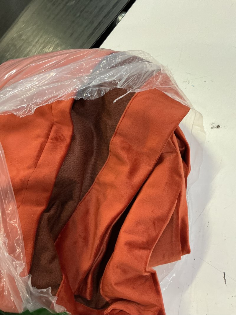 Condition photo showing Good Condition for miulee velvet curtains 84 inches 2 panels - luxury burnt orange blackout curtains for bedroom living room thermal insulated super soft window drapes rod pocket & back tab, terracotta rust fall decor 52"w x 84"l (pack of 2) burnt orange