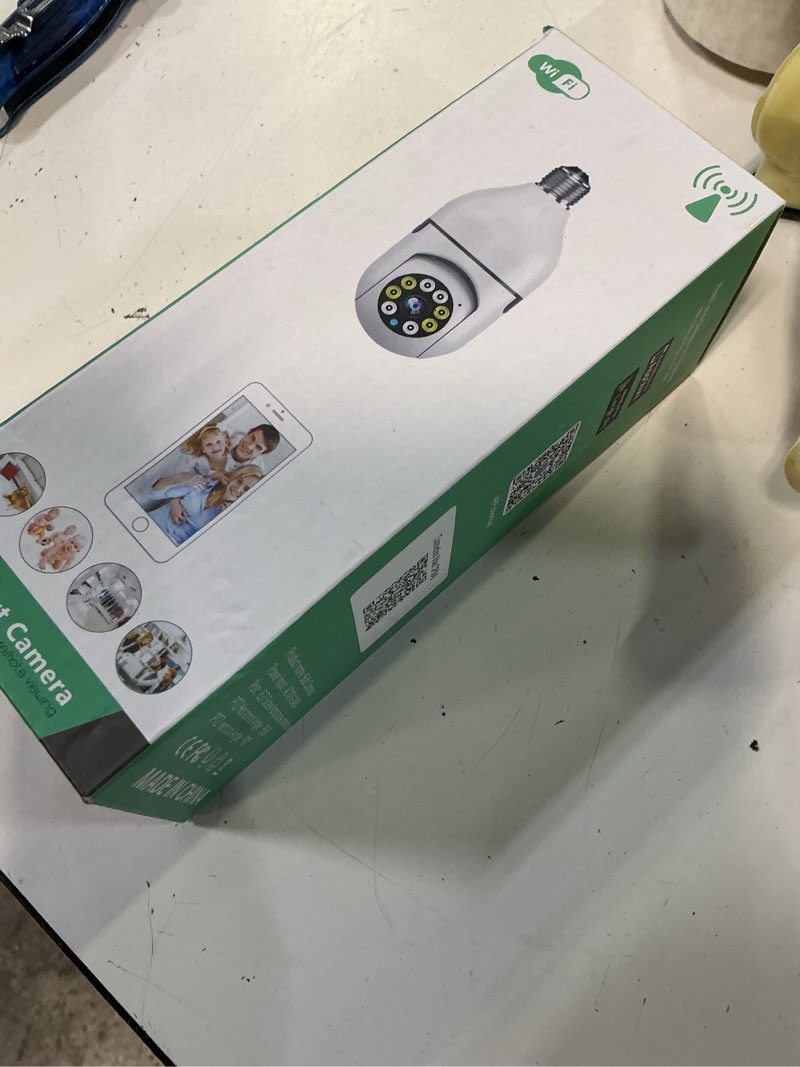 Condition photo showing New/Like New for wesecuu light bulb security camera -5g& 2.4ghz wifi 2k security cameras wireless outdoor motion detection and alarm,two-way talk,color night vision,human detection, bulb camera compatible with alexa 2k/1-pack white