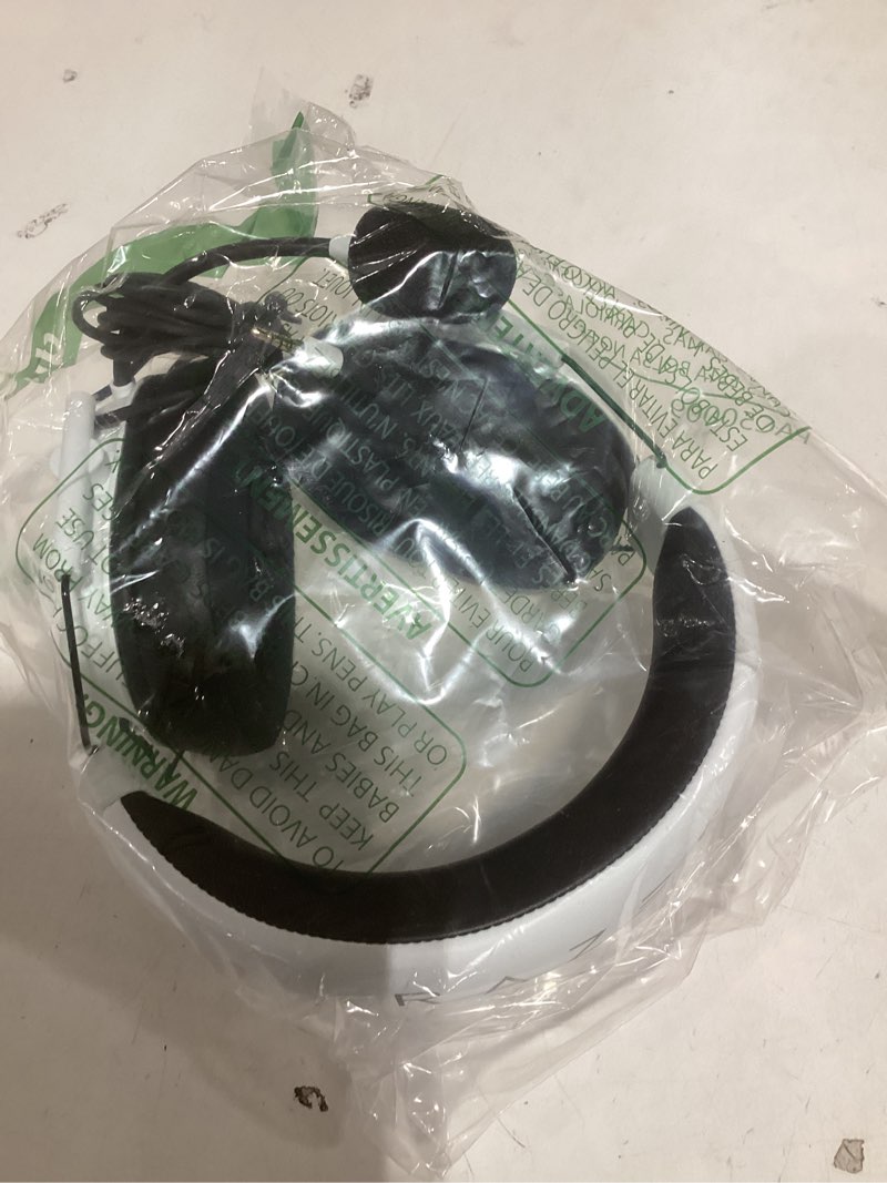 Condition photo showing Good Condition for Razer BlackShark V2 X PlayStation Gaming Headset: 50mm Drivers - Cardioid Mic - Lightweight - Comfortable, Noise Isolating Earcups - for PS5, Xbox Series X, PC, Switch via 3.5 mm Audio Jack - White White 3.5 mm PlayStation