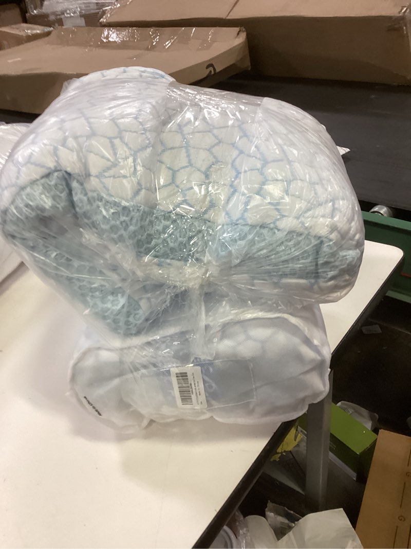 Condition photo showing As Is for QUTOOL Cooling Pillows for Sleeping 2 Pack, Shredded Memory Foam Bed Pillows Queen Size Set of 2, Cool Pillow for Hot Sleepers Adjustable Firm Pillow for Side, Back and Stomach Sleepers Supportive White-cooling Basic Queen(2 Pack)-20'*30'