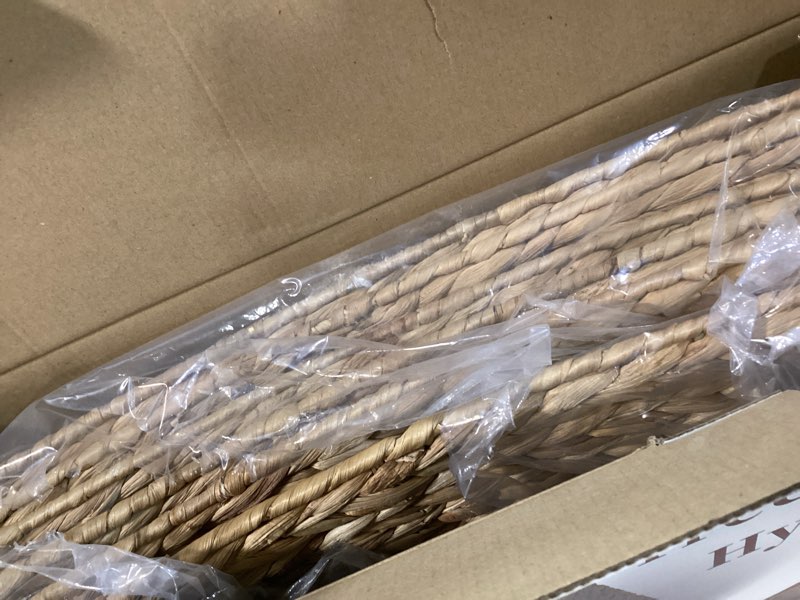 Condition photo showing Good Condition for 42in Extra Large Christmas Tree Collar - Woven Hyacinth Tree Collars for Artificial Trees - Rattan Rustic Farmhouse Basket for Tree Base Cover with Cord Cut-Out for 9ft 10ft 12ft Tree (Natural)