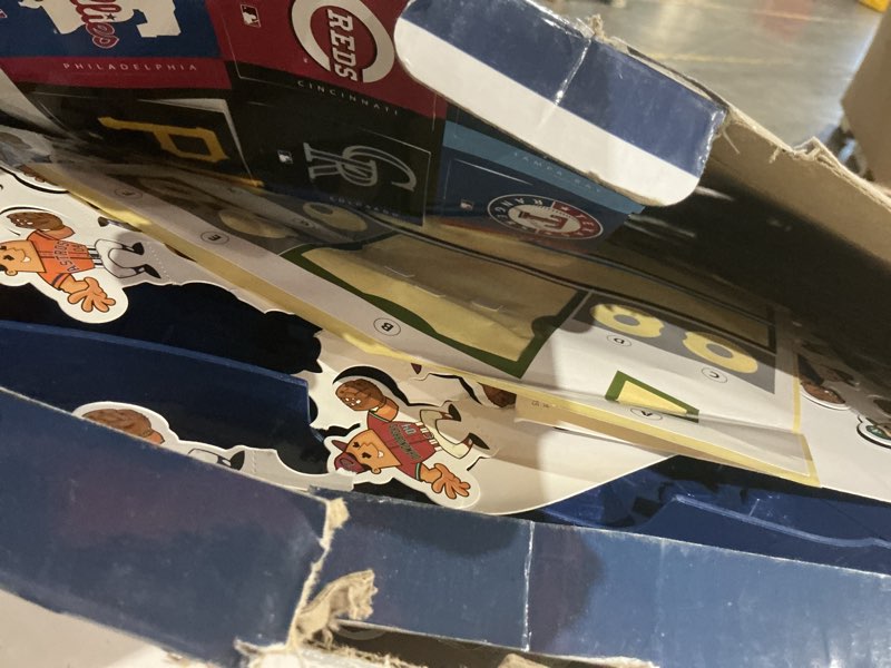 mlb slammin' sluggers magnetic baseball tabletop game – 2-player board game with 20" x 20" field, sc