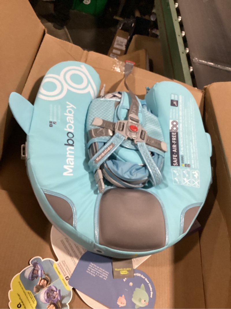 Condition photo showing Good Condition for mambobaby float with removable upf50+ uv sun protection canopy, infant pool float swimming float with tail & adjustable safety seat, baby floats for pool bathtub (narwhal green-k03ngctlurbkmf01k03)