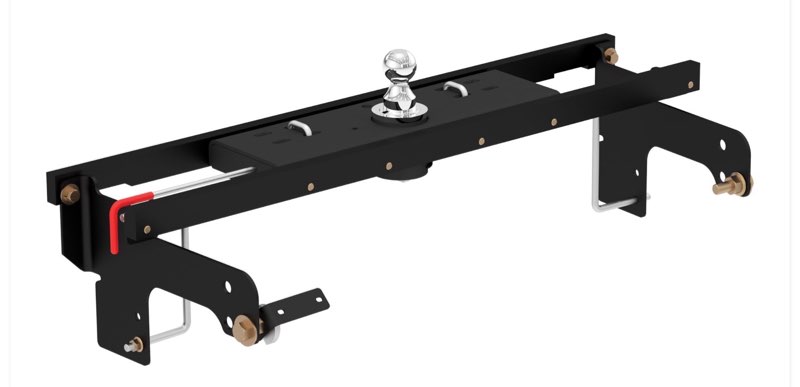 curt 60712 double lock gooseneck hitch, 2-5/16-inch flip-over ball 30k, fits select chevrolet silverado, gmc sierra 1500, 2500, 3500 h