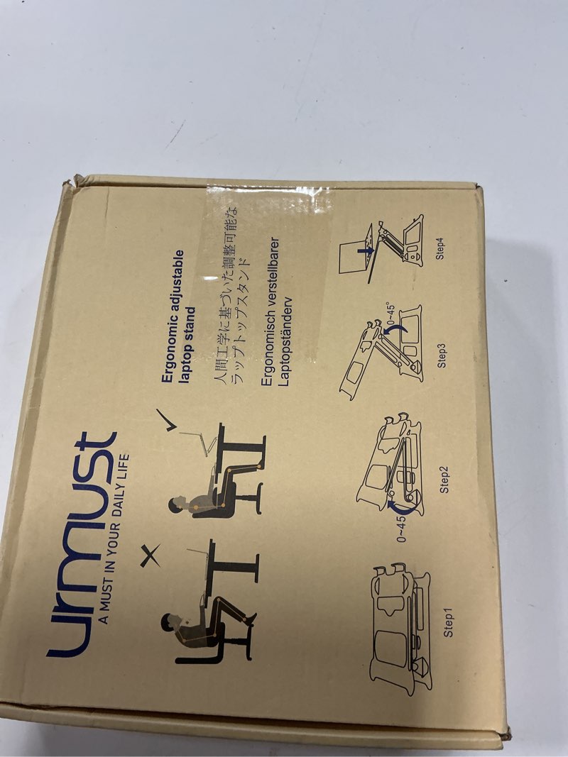 Condition photo showing New/Like New for Urmust Laptop Notebook Stand Holder Adjustable Laptop Stand Portable Computer Riser Compatible with MacBook Air Pro HP Dell XPS Lenovo All Laptops 10-15.6"(Black) A-Black