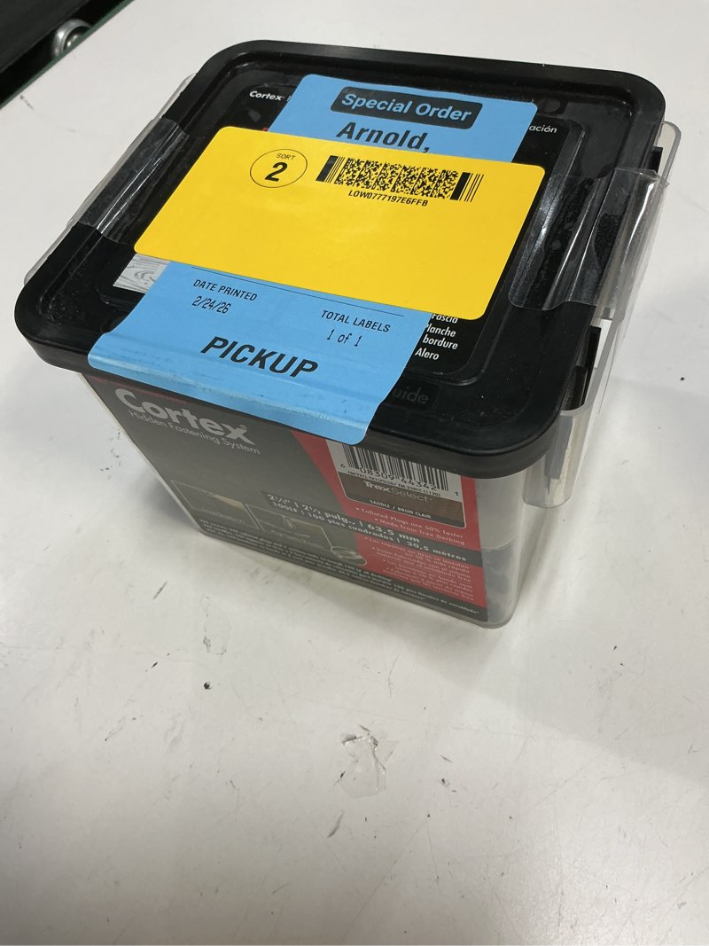 Condition photo showing New/Like New for fastenmaster cortex no. 10 x 2.5 in. saddle torx ttap button head hidden deck fastener  224 piece