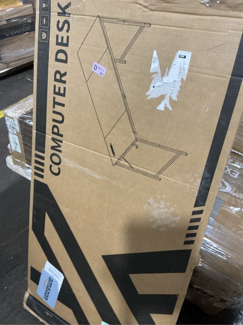 Condition photo showing As Is for Coleshome 71 Inch Computer Desk with USB Ports, Large Office Desk, Long Study Student Writing Desk, Rustic Brown 71 Inches Rustic Brown