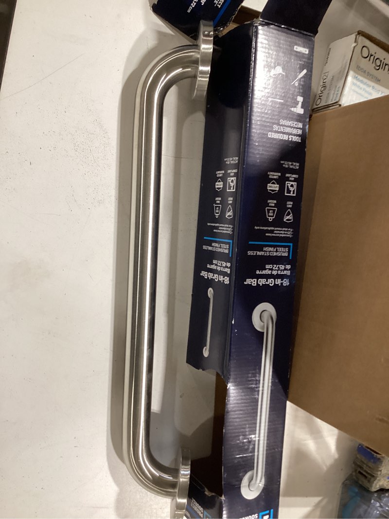 Condition photo showing Good Condition for project source concealed screw 18-in stainless wall mount ada compliant grab bar (500-lb weight capacity)