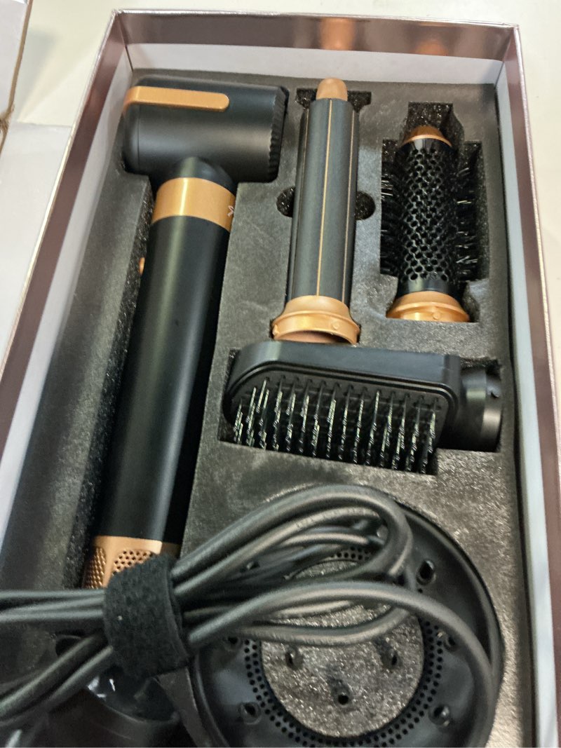 Condition photo showing As Is for atopskins 7 in 1 hair multi-styler and blow dryer brush set, 110,000 rpm high speed hair dryer with auto-wrap curler, straightener & diffuser, negative ion blowout styling tools for all hair types