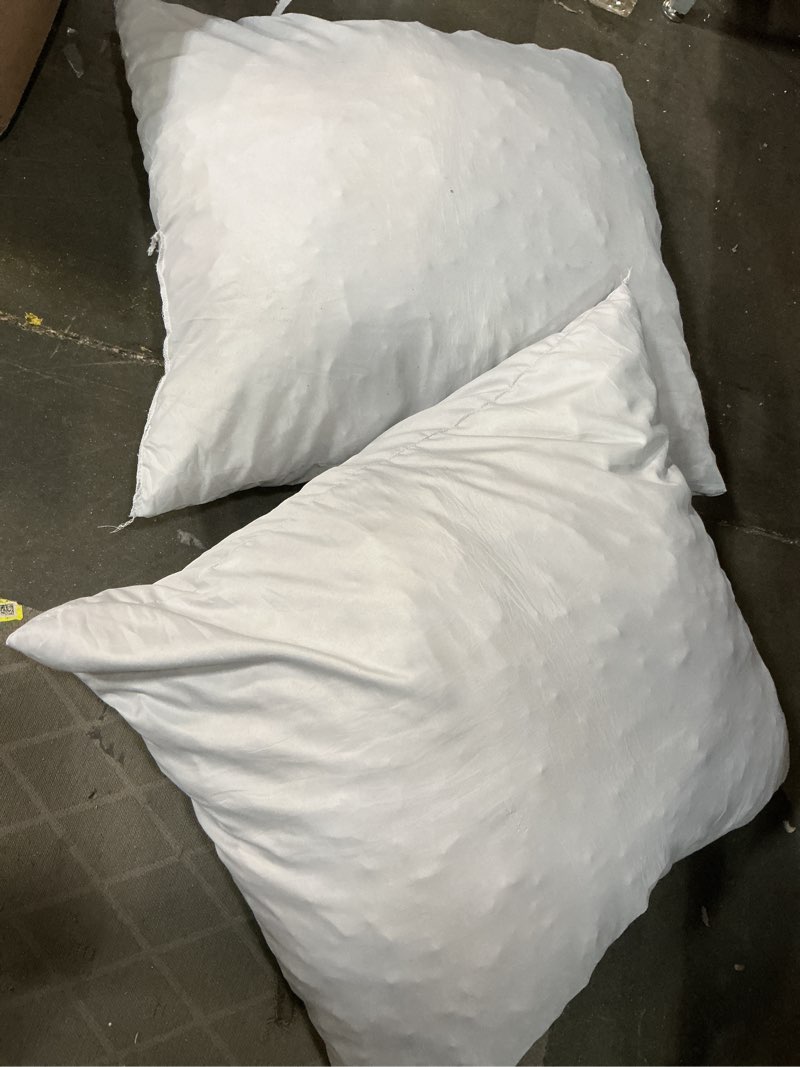 Condition photo showing As Is for (similar)basic home 18x18 pillow inserts-shredded latex memory foam fill-high density throw pillow inserts with long support-home couch hotel collection-cotton fabric-2 pack