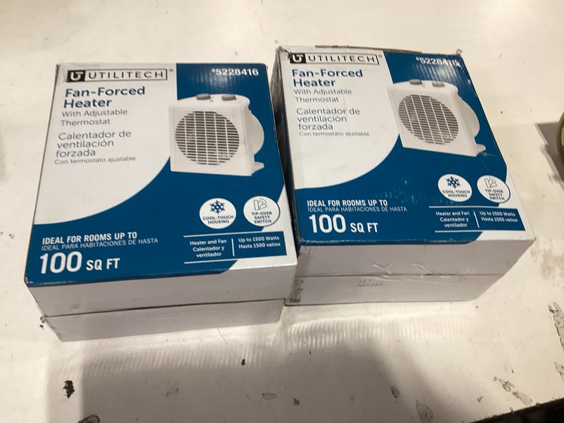 Condition photo showing Good Condition for  utilitech 1500 -watt fan compact personal indoor electric space heater with thermostat