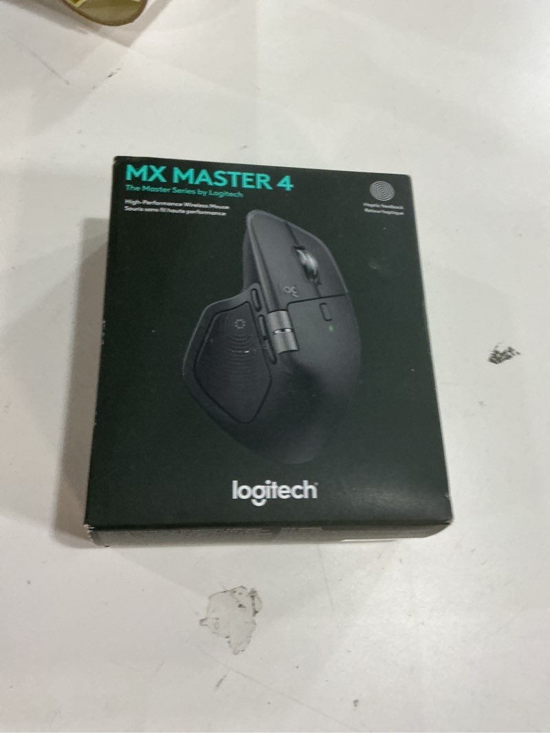 Condition photo showing New/Like New for Logitech MX Master 4, Ergonomic Wireless Mouse with Advanced Performance Haptic Feedback, Ultra-Fast Scrolling, USB-C Charging, Bluetooth, Windows, MacOS - Graphite Graphite Mouse
