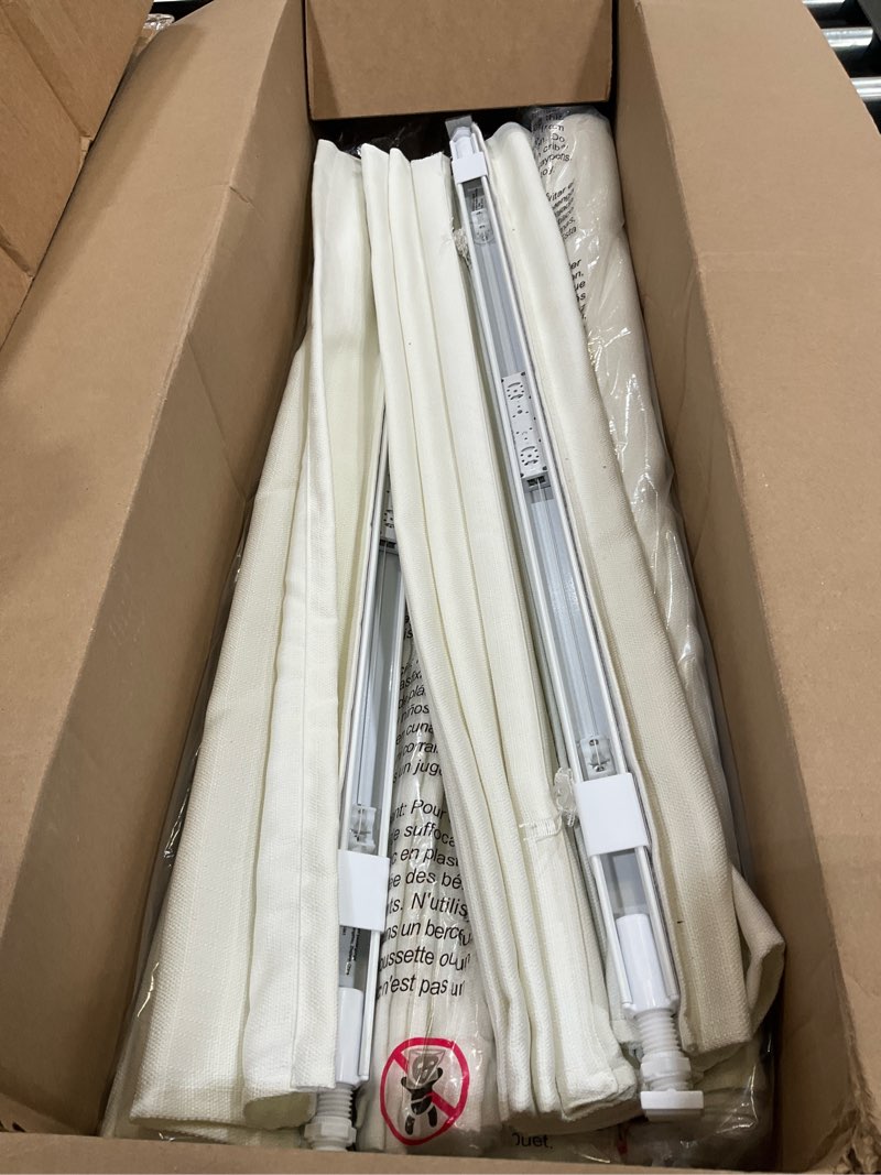 Condition photo showing Good Condition for lazblinds no drill roman shades for windows, cordless light filtering window shades with uv protection, polyester fabric for bedroom & living room, 34" w x 64" h, off white light filtering - off white 34"w x 64"h