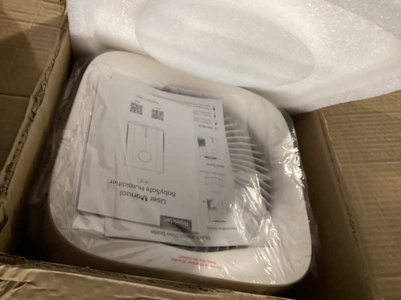 Condition photo showing New/Like New for Pro Baby Evaporative Humidifier for Bedroom, MistFree & No White Dust, BPA-Free and 16dB Quiet Sleep for kids, 3 Age-Modes, Auto Control, Tap Water Safe, 4L Easy Clean Tank for Nursery