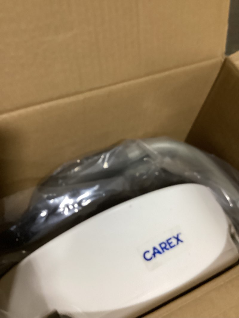 Condition photo showing Good Condition for carex 3.5 inch raised toilet seat with arms, elongated toilet seat riser, up to 250 lbs capacity, elevating & raising seat for elderly & handicap, universal, slip-resistant with padded handles, white