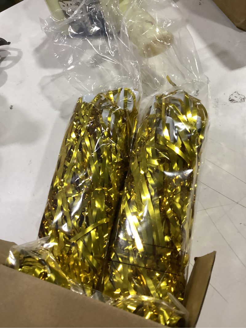 Condition photo showing Good Condition for 48 Pcs Lighted Wedding Fairy Wands LED Foil Tinsel Wedding Sticks LED Light Up Stick Glow in The Dark Flashing Wands Sparklers for Birthday Party Favors(Gold)