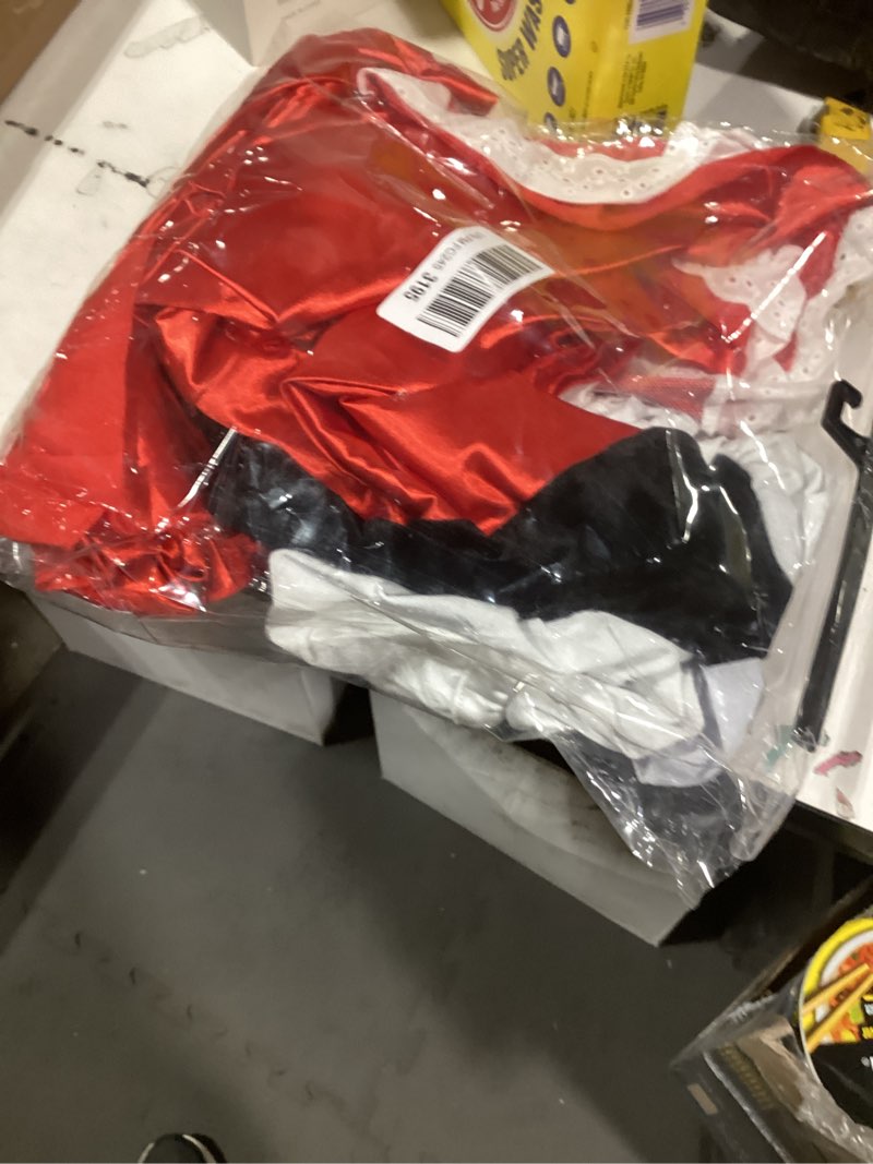 Condition photo showing Good Condition for Cuteshower Women Little Red Riding Hood Costume for Adult Halloween Costume Party Dress with Hood Cape Large