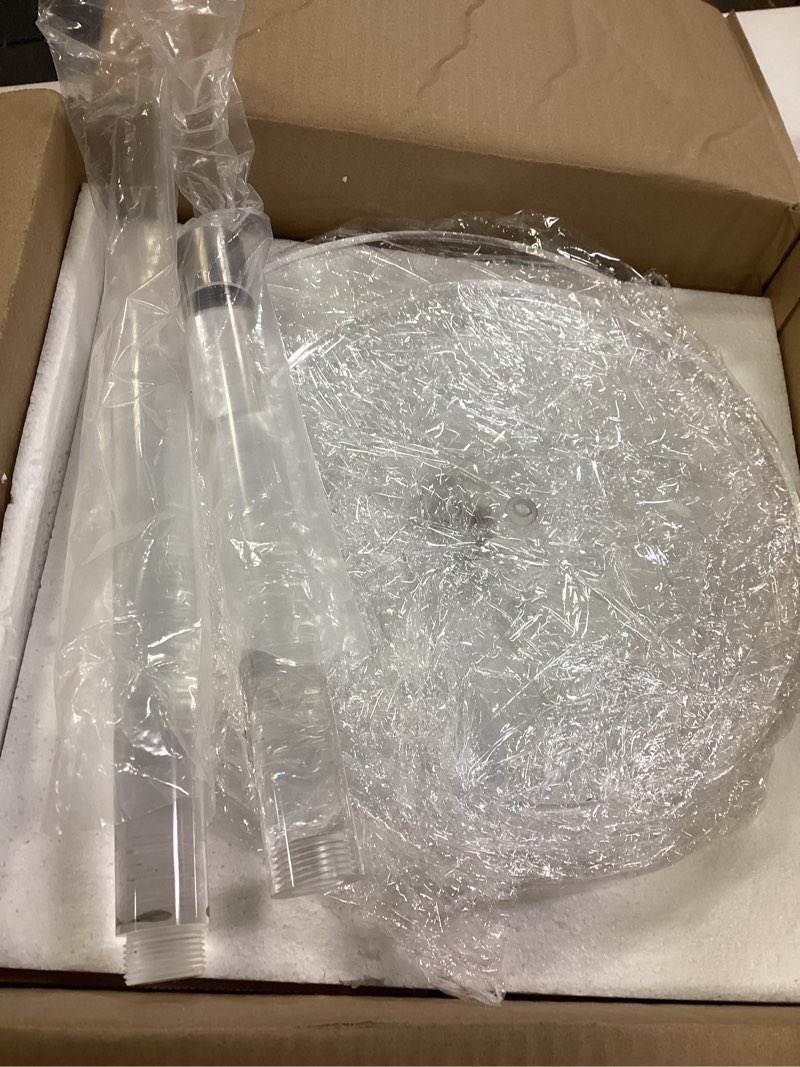 Condition photo showing New/Like New for Cilinta 11.8" Round Clear Acrylic End Table - Modern Small Space Side Table for Living Room, Bedroom, Office, Outdoor | Sturdy, Easy to Install, Multi-Purpose Large-11.8in