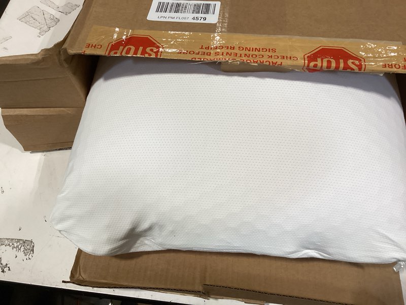 Condition photo showing Good Condition for purple harmony pillow – standard, medium feel, med height - talalay latex foam cooling pillow for combo or side sleepers, 360º hex gelflex grid for no-pressure support and luxurious weightless feel standard – medium