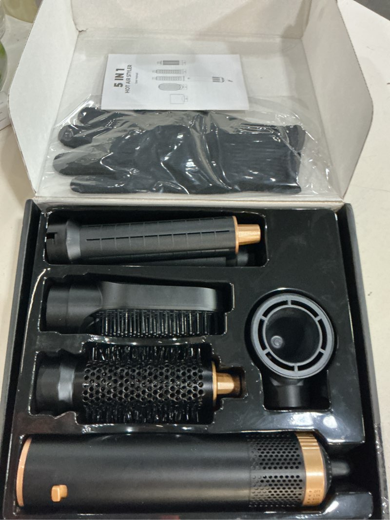 Condition photo showing New/Like New for 5 in 1 blow dryer brush, upgrade hair dryer brush set negative ion air styler curling wrap air curler, hot air brush curling iron hair styling tools as a gift for straight/curl/dry/smooth