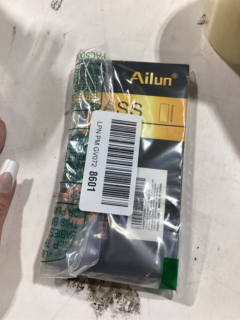 Condition photo showing New/Like New for ailun 3 pack screen protector for iphone 15 [6.1 inch] + 3 pack camera lens protector with installation frame,case friendly tempered glass film,[9h hardness] - hd